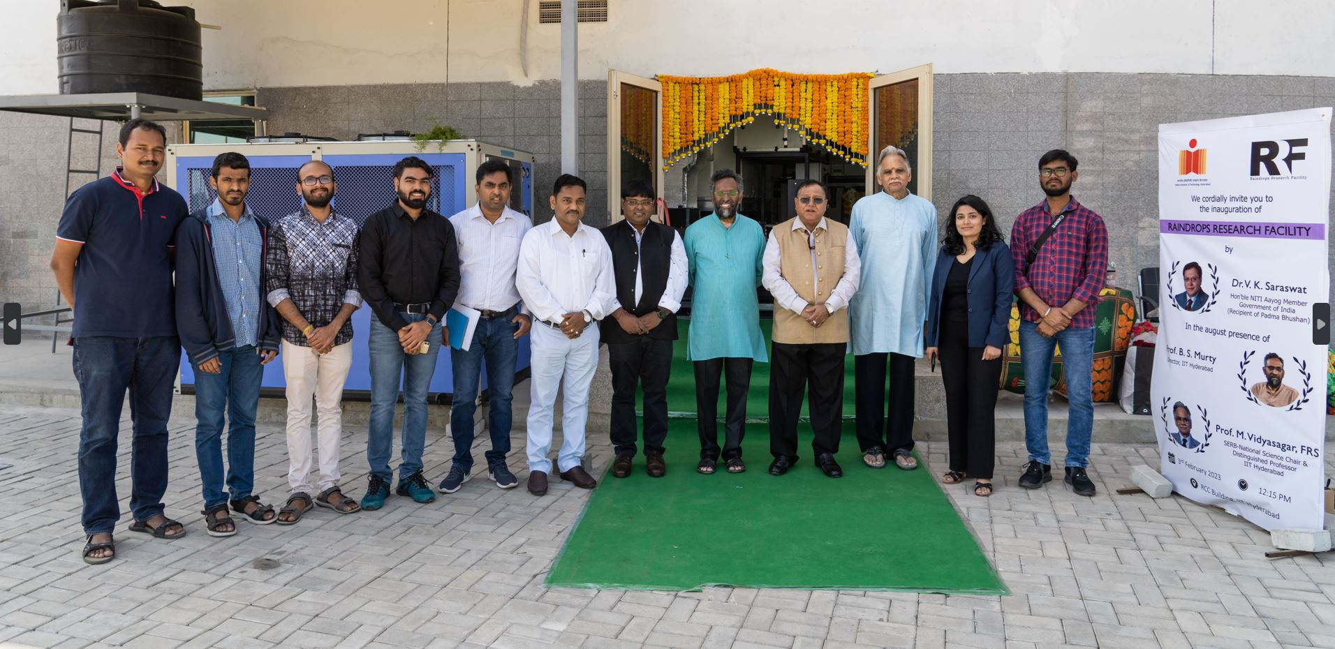 IIT Hyderabad establishes a ground-breaking  Raindrop Research Facility (RRF)  to estimate Raindrop size distribution for precise rainfall prediction | Campusvarta