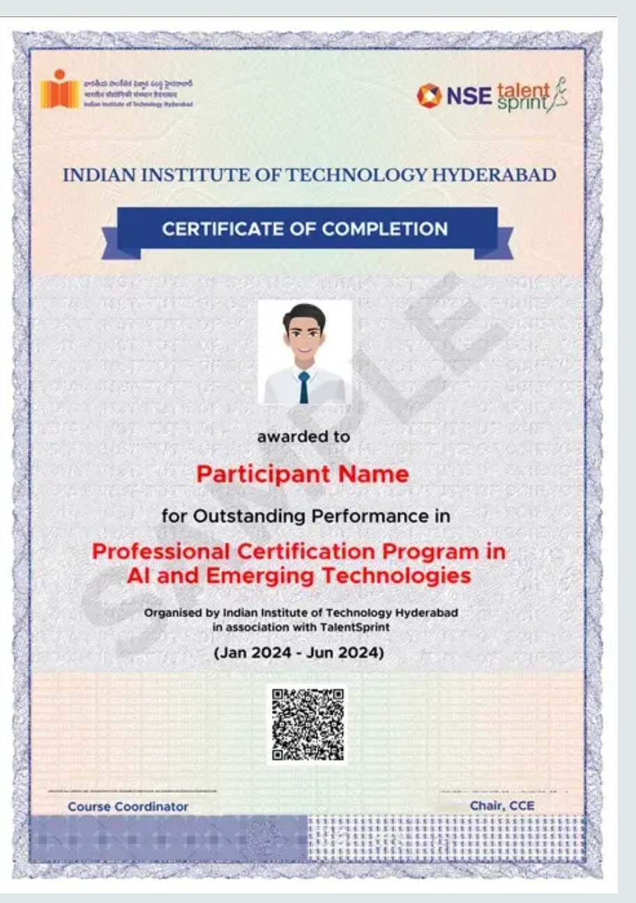 IIT Hyderabad Professional Certification Program Artificial Intelligence And Emerging Technologies (AIET) | Campusvarta