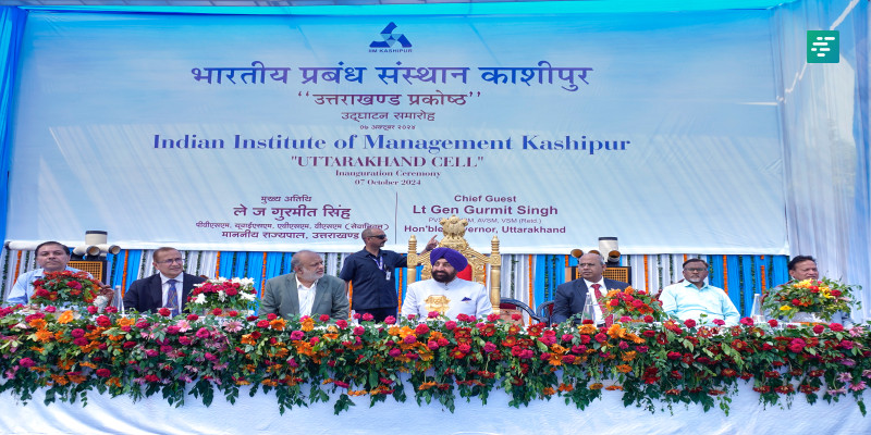 Governor of Uttarakhand Inaugurates 'Uttarakhand Cell' at IIM Kashipur, Urges Youth to Embrace Entrepreneurship and Value Addition