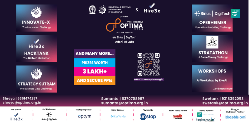 Optima 2025: IIT Kharagpur’s Premier Techno-Optimization Fest Returns from March 7-9